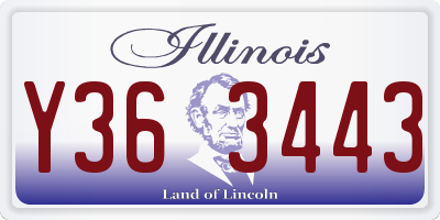 IL license plate Y363443
