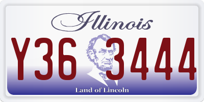 IL license plate Y363444