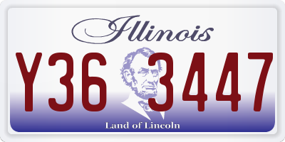 IL license plate Y363447