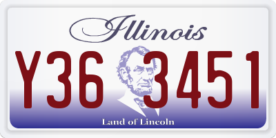 IL license plate Y363451