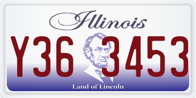 IL license plate Y363453