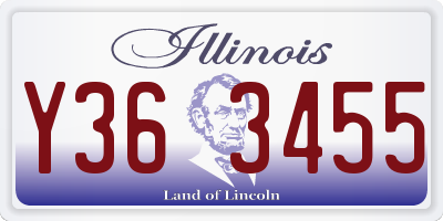 IL license plate Y363455