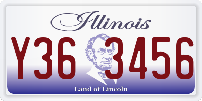 IL license plate Y363456