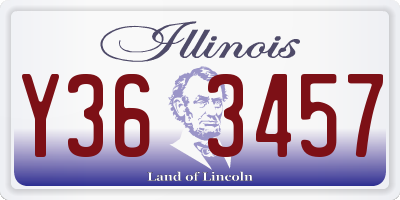 IL license plate Y363457