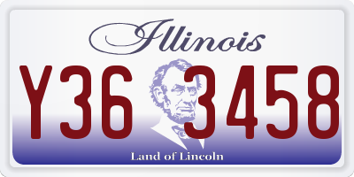 IL license plate Y363458