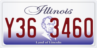 IL license plate Y363460