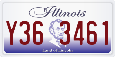 IL license plate Y363461