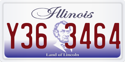 IL license plate Y363464