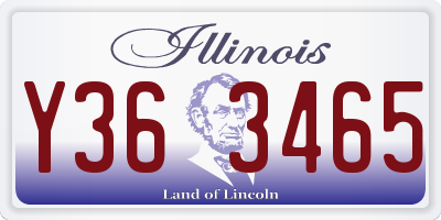 IL license plate Y363465