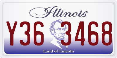 IL license plate Y363468
