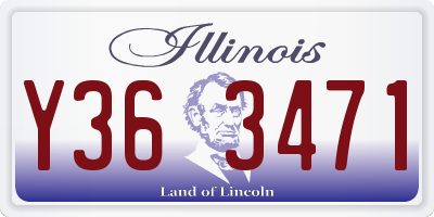 IL license plate Y363471
