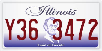 IL license plate Y363472