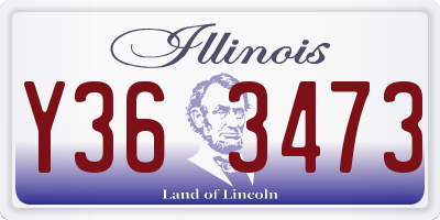 IL license plate Y363473