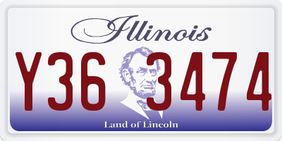 IL license plate Y363474