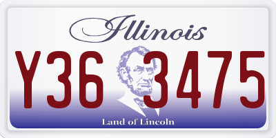 IL license plate Y363475