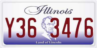 IL license plate Y363476