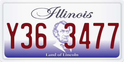 IL license plate Y363477