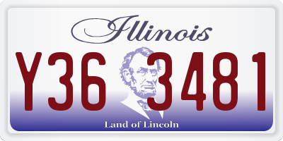 IL license plate Y363481