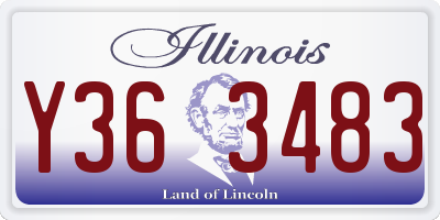 IL license plate Y363483