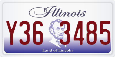 IL license plate Y363485