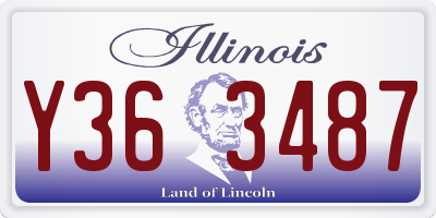 IL license plate Y363487