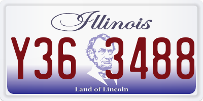 IL license plate Y363488