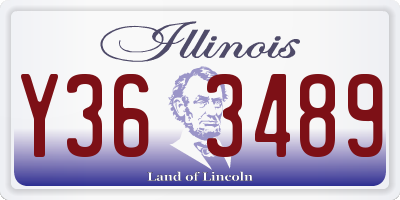 IL license plate Y363489