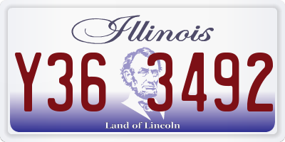 IL license plate Y363492