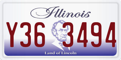 IL license plate Y363494