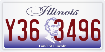 IL license plate Y363496