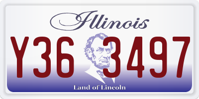 IL license plate Y363497