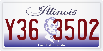 IL license plate Y363502