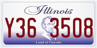 IL license plate Y363508