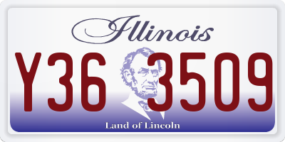 IL license plate Y363509