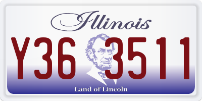 IL license plate Y363511