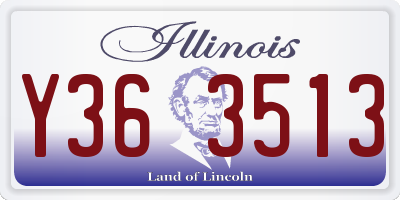 IL license plate Y363513