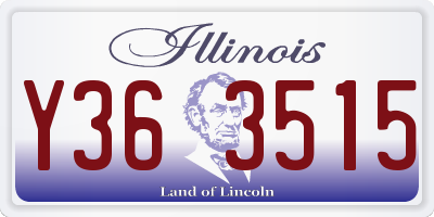 IL license plate Y363515
