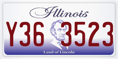 IL license plate Y363523