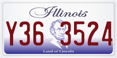 IL license plate Y363524