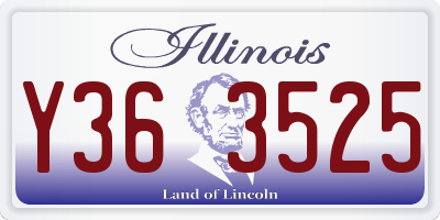 IL license plate Y363525