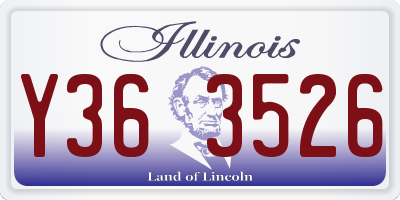 IL license plate Y363526