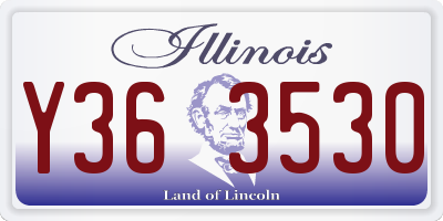 IL license plate Y363530