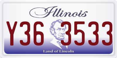 IL license plate Y363533