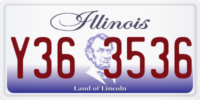 IL license plate Y363536