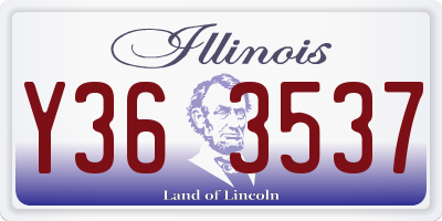 IL license plate Y363537