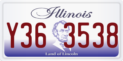 IL license plate Y363538