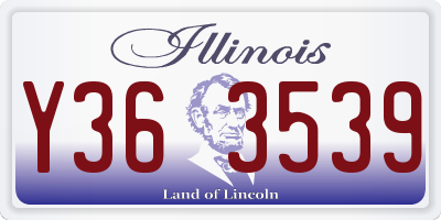 IL license plate Y363539