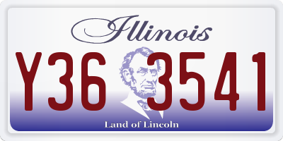 IL license plate Y363541