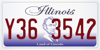 IL license plate Y363542