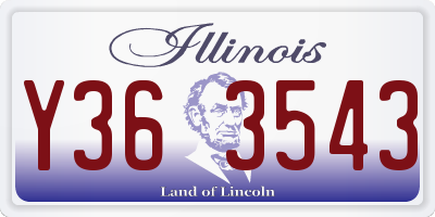 IL license plate Y363543